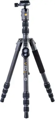 Vanguard VEO 3GO 204CB Travel Tripod, Dark Gray/Black, VEO3GO204CB