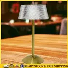 Crystal Table Lamp 3 Colors LED Dimmable Touch Desk Lamps Bar Decoration (C) .