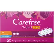 Carefree Original Long Unscented Liners 30 Pack