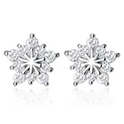 3PCS Copper Earrings Fashion Lovely Princess Snowflake Pentacle Jewelry