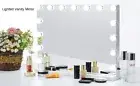 Hollywood Style Makeup Mirror with Lights - 10X Magnification - 3 Color Mode