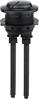 [Ancable] Toilet Flush Button Black, Dual Toilet Flush Button Round Head Toilet Flush Button Replacement Accessories for Bathroom Toilet Water Tank Repair