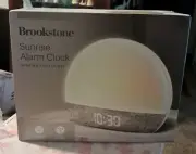 Brookstone Sunrise Alarm Clock With Soft LED Lights New In Box