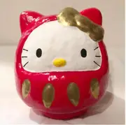 Sanrio Hello Kitty Harukitty Daruma Papier-Mâché Figurine 13cm New in Box