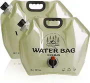 HIKEMAN Camping Water Container Bag - Collapsible Water Storage Carrier with Spigot,8L Drinking Water Container for Outdoors Camping Picnic BBQ Hiking Backpack Survival Kit