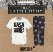 Bioworld Buzz Aldrin Men's NASA Logo Novelty Pajama Set Sizes: XL, XXL ()