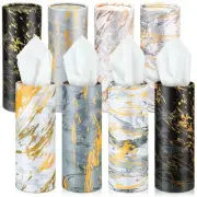 8 Pack Car Tissues Cylinder with Facial Tissues Bulk Holder Boxes Decorative ...