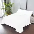 TBM 1PC Solid Flat Sheet Smooth Touch Hotel Quality 100% Egyptian Cotton Perfect