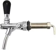 FERRODAY Long Shank Adjustable Faucet Brass Body Stainless Steel Core Draft Beer Faucet No-Rust Plated Beer Faucet for Kegerator Adjustable Beer Tap for Homebrew 5/16 Barbed Fitting Beer Tap