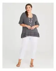 TAKING SHAPE Natural Golden Days Top -plus Size 16