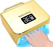 Led Nail Lamp, Rechargeable Nail Lamp, 48 Lamp Beads, Large Rechargeable Capacity Battery, 3 Timer Selection Buttons, Auto Sensor, Removable Base Large Space, for Home Salon Nail Art Tools