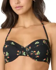 Shoshanna Blurred Floral Underwire Bikini Top