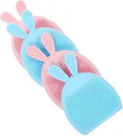 Gogogmee 4pcs Cartoon Silicone Face Scrubber Brush Gentle Exfoliating Facial Cleansing Massager for All Skin Lightweight and Stylish Design for and present