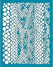 OLYCRAFT 10x12.7cm Clay Stencils Snakeskin Pattern Non-Adhesive Stencil Snakeskin Printed Silk Screen Printing Stencils Animal Pattern Reusable Mesh Transfer for Polymer Clay Earrings Jewelry Making
