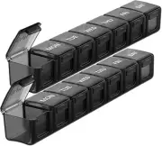 Weekly Pill Organizer, Large 7 Day Pill Box, Daily Vitamin Case Medicine Box