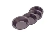 4pc Daily Bake Non-Stick Round Pie Dish Mould/Mold Bakeware Set 12cm Black