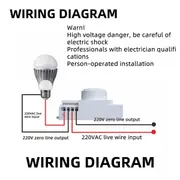 5.8GHz Microwave Radar Sensor Switch Knob Switch Adjustment LED Light Sensor Switch Human Motion Detector White