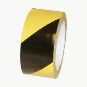 JVCC Hazard Warning Tape (HZ-8): 2 in. x 18 yds. (Black/Yellow stripes)