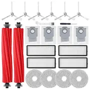 Replacement Parts for Roborock Qrevo S/Qrevo MaxV/Qrevo Pro Vacuum Cleaner Main Side Brushes HEPA Fi