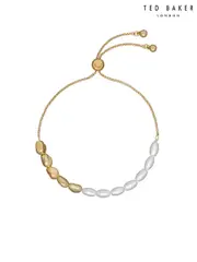Ted Baker Gold Tone INELA: Island Pearl Bead Adjustable Bracelet (E21685) | $92