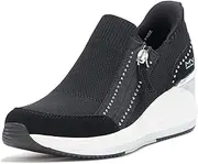 [Skechers] Women's The Triple Wedge-Krissie Hands Free Slip-ins Sneaker