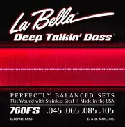 La Bella Bass Strings Deep Talkin' Bass Flat Wound Stainless Steel Standard Ten