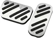 CHPGKGVNVT for Toyota CHR C-HR Innova Fortuner Harrier Hilux Revo Sienta Alumimium Alloy Car at Pedal Accessory 4 Colors Pedals(Silver at Pedal)