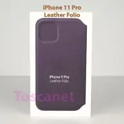Genuine Apple iPhone 11 Pro, Leather Folio, Aubergine, CASE ONLY, New