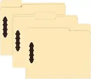 Fastener Folders, RAZCC 60 Pack Manila File Folders with Fasteners, Letter Size Fastener File Folders, Reinforced 1/3-Cut Tab, 2 Fasteners Folders for Organize Medical Files, Office Documents