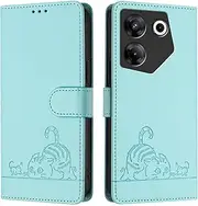 Compatible with Tecno Camon 20 Pro 5G Cover,Compatible with Tecno Camon 20 Pro 5G CK8n Card Slots Holder Magnetic Closure Kickstand Flip Wallet Phone Case QLV