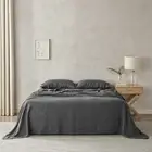 Natural Home Linen Sheet Set (Charcoal) - King