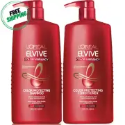 Loreal Paris Elvive Color Vibrancy Protecting Shampoo & Conditioner, 28 Fl OzX2