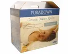 Puradown 4- Seasons Clip Together White Goose Down and Feather Quilt-All Sizes