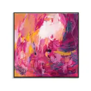 Artist Lane "Willing to Love Myself" by Amira Rahim - 60x60cm Black Framed Canvas