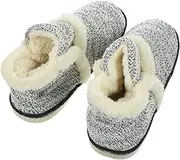 [COLLBATH] Non- Cotton Slippers Thickened Plush Man Slipper Indoor Men Anti Skid Slippers Fuzzy Slippers Women Men Slippers Home Shoes Soft Slippers for Warm Black