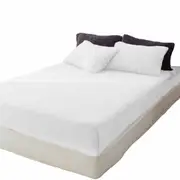White Teddy Bear Fleece Double Queen King Fitted Sheet Pillowcase - No Flat Sheet