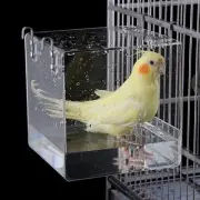Big Bird Bath Cage, Cleaning Pet Supplies Cockatiel Bathtub with Large