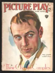 MAG: Picture Play 6/1929-Outstanding Gary Cooper cover art by Modest Stein-Ea...