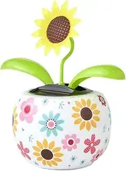 Sunflower Solar Dancing Solar Solar Dancing Flower,Solar Dancing Figurines, Solar Powered Swinging Animated Dancer Car Decoration for Car Dashboard Office Desk Dancer, Solar Power Kits