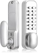 Digital Code Door Lock, Zinc Alloy Waterproof Keyless Safety Entry Door Lock, Digital Password Mechanical Lock for Outdoor Gate Fence