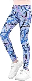 SEAUR Mädchen Sport Leggings Lang Yogahose Einfarbig Eng Jogginghose Laufhose Sporthose Trainninghose - 90-155 cm