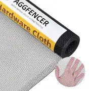 16in x 50ft Black Hardware Cloth 1/8 inch 27Ga PVC Coated Wire Mesh Vinyl Coa...