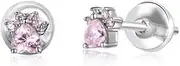 [Generic] Jewelry Pink Stud Earrings for Women Anti-Allergy Ear Studs for