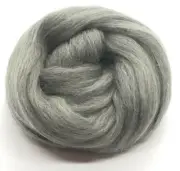 Gray Wool Roving- 5 lb GREY MERINO Wool Top Roving