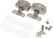 Bathroom Clamp,Pivot Hinges,Glass Door Hinge,2X Stainless Steel Glass Door Hinge 6-8.76mm Door Fitting Door Hinge Wood Material Glass Showcase, Silver, 5-8mm (Color : Silver, Size : 5 8mm) OneColor