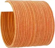 [JD'Z COLLECTION] Indian Bangles Set of 24 Plain Velvet Metal Bangles Bollywood Jewelry Multi Colors Costume Match Bangles For Women & Girls,Bangles Bracelets For Women