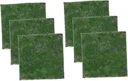 6pcs Artificial Faux Moss Durable Mat for Creative DIY Crafts Succulent Arrangements Lifelike Grass Turf for Indoor Micro Landscapes Fade Resistant Outdoor Greenery Decor