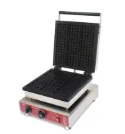 9pcs Square Waffle Maker Machine, 110V Electric Stainless Steel Commercial Waffl