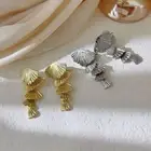 Shell Shaped Fan Tassel Earrings Hook Piercing Exaggerated Earrings Women