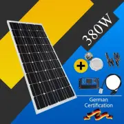 12V 380W Solar Panel Kit Mono Home Caravan Camping Home Battery Charging Power